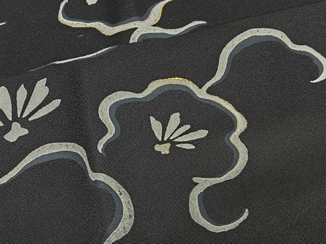 平和屋着物∞道中着　舞花文　金彩　ロング丈　正絹　逸品　CABD4799ua