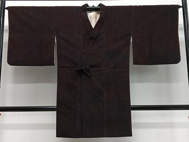 平和屋着物＃道行コート　霞文　ロング丈　正絹　逸品　CABD4800ua
