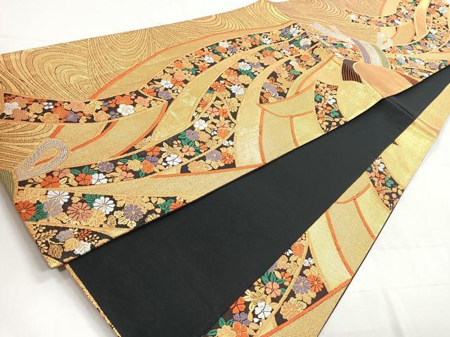 平和屋着物◎六通柄袋帯　唐織　幻彩華　金銀糸　正絹　逸品　CABD4832nb
