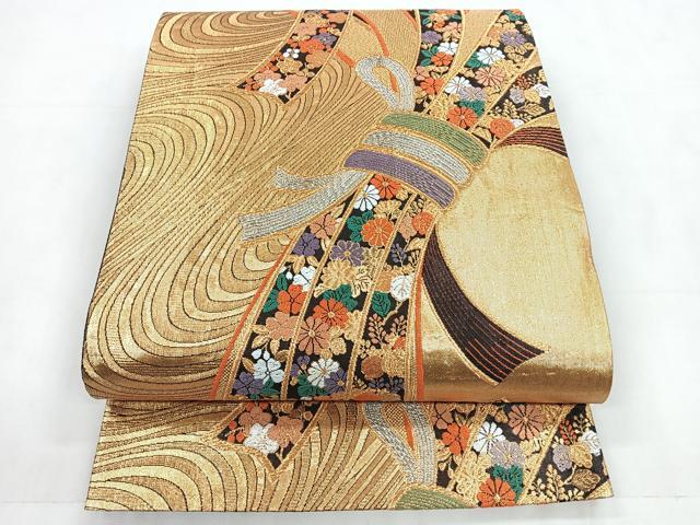 平和屋着物◎六通柄袋帯　唐織　幻彩華　金銀糸　正絹　逸品　CABD4832nb