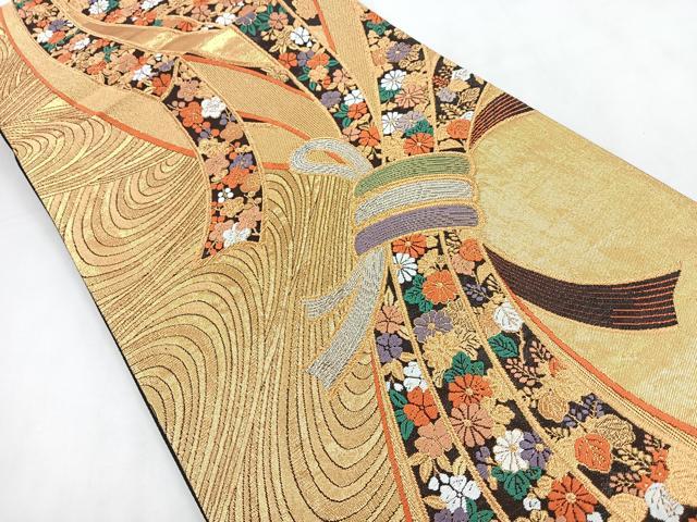 平和屋着物◎六通柄袋帯　唐織　幻彩華　金銀糸　正絹　逸品　CABD4832nb