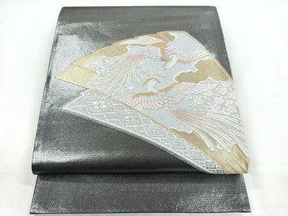 平和屋着物◎六通柄袋帯　唐織　鳳凰花文　金銀糸　正絹　逸品　未使用　CABD4850nb