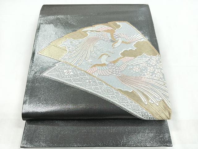 平和屋着物◎六通柄袋帯　唐織　鳳凰花文　金銀糸　正絹　逸品　未使用　CABD4850nb