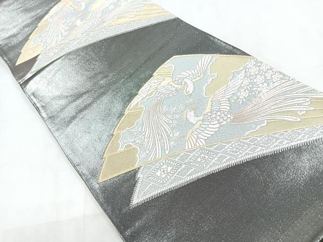 平和屋着物◎六通柄袋帯　唐織　鳳凰花文　金銀糸　正絹　逸品　未使用　CABD4850nb