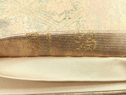 平和屋着物◎六通柄袋帯　唐織　献上松文様　金糸　引箔　正絹　逸品　CABD4884nb