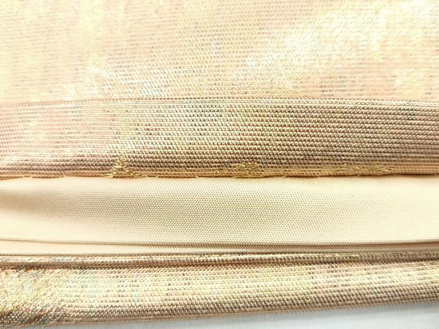 平和屋着物◎六通柄袋帯　唐織　献上松文様　金糸　引箔　正絹　逸品　CABD4884nb