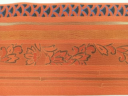 平和屋着物◎九寸名古屋帯 花間道 金彩 正絹 逸品 CABD4931nb