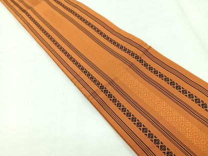 平和屋着物◎本場筑前博多織　半幅帯　天井　証紙付き　正絹　逸品　CABD4956nb