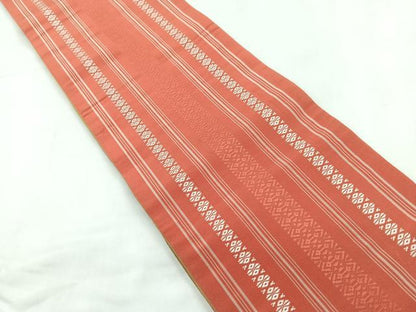 平和屋着物◎本場筑前博多織　半幅帯　献上　正絹　逸品　CABD5008nb