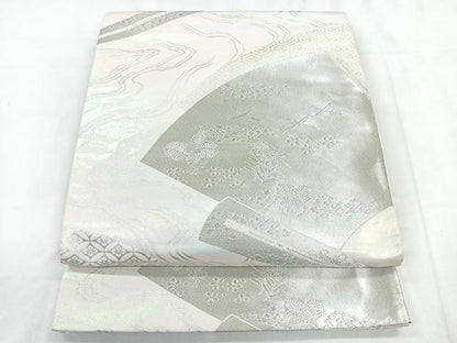 平和屋着物◎六通柄袋帯　三十六歌仙　光悦錦　銀糸　正絹　逸品　CABD5013nb