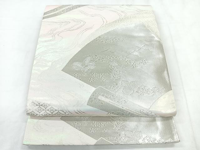 平和屋着物◎六通柄袋帯　三十六歌仙　光悦錦　銀糸　正絹　逸品　CABD5013nb