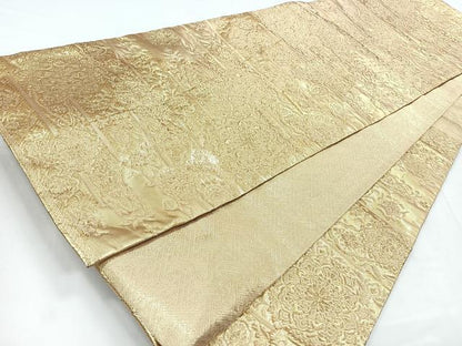 平和屋着物◎佐賀錦 六通柄袋帯 千手 金糸 正絹 逸品 CABD5027nb