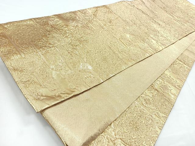 平和屋着物◎佐賀錦 六通柄袋帯 千手 金糸 正絹 逸品 CABD5027nb