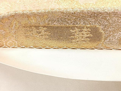 平和屋着物◎太鼓柄袋帯　装華　金糸　正絹　逸品　CABD5032nb