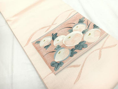 平和屋着物◎太鼓柄袋帯 万寿菊 金糸 正絹 逸品 CABD5066nb