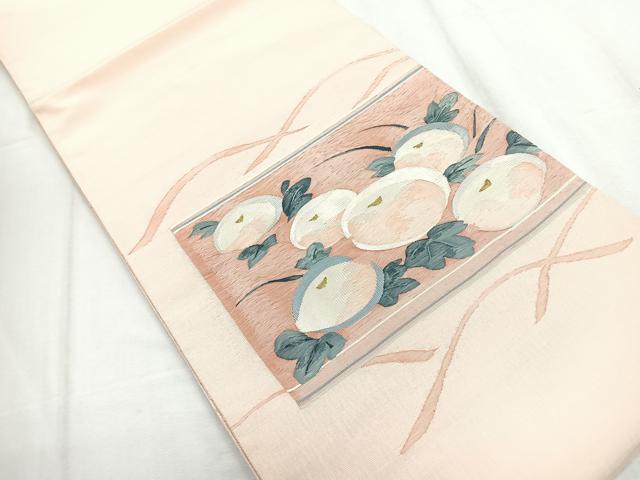 平和屋着物◎太鼓柄袋帯 万寿菊 金糸 正絹 逸品 CABD5066nb
