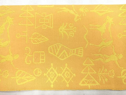 平和屋着物◎八寸名古屋帯 壁画文様 綿 逸品 CABD5078nb