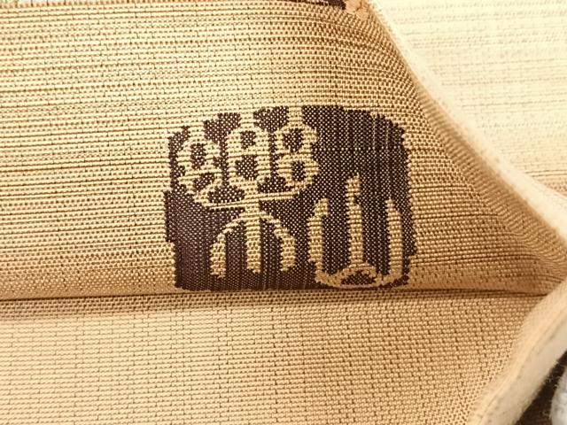 平和屋着物◎六通柄袋帯 楽山 更紗花鳥文 正絹 逸品 CABD5083nb