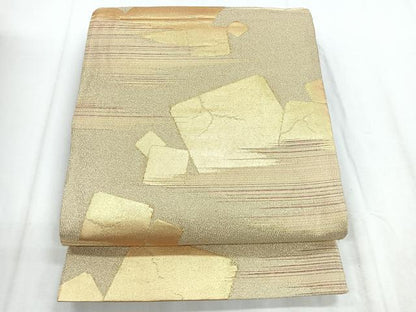 平和屋着物◎六通柄袋帯 箔散らし文 金糸 正絹 逸品 CABD5095nb