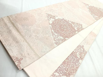 平和屋着物◎六通柄袋帯 正倉院花文 金糸 正絹 逸品 CABD5110nb