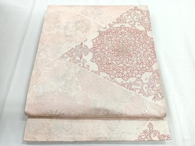 平和屋着物◎六通柄袋帯 正倉院花文 金糸 正絹 逸品 CABD5110nb
