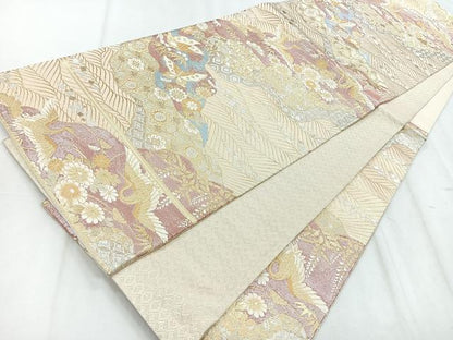 平和屋着物◎佐賀錦 六通柄袋帯 光悦 金銀糸 正絹 逸品 CABD5132nb