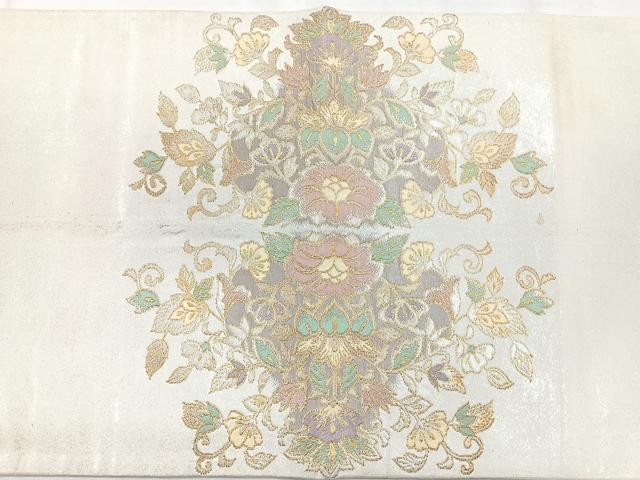 平和屋着物◎六通柄袋帯 鳳凰花文 金銀糸 正絹 逸品 CABD5134nb