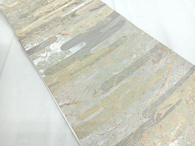 平和屋着物◎六通柄袋帯 福寿 金銀糸 正絹 逸品 CABD5164nb
