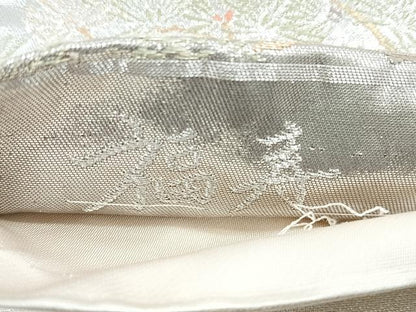 平和屋着物◎六通柄袋帯 福寿 金銀糸 正絹 逸品 CABD5164nb
