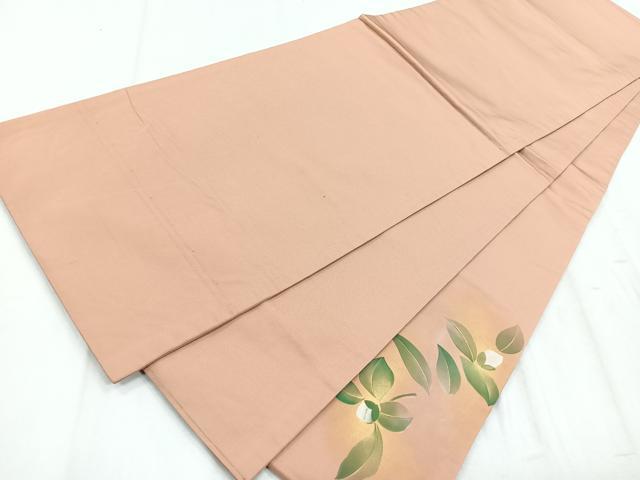 平和屋着物◎太鼓柄袋帯　手描き　草花文　金彩　正絹　逸品　CABD5174nb
