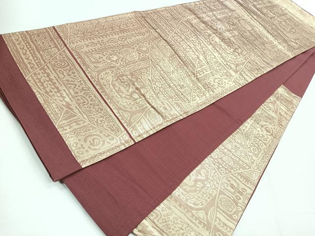平和屋着物◎六通柄袋帯　さらさ　正絹　逸品　CABD5194nb