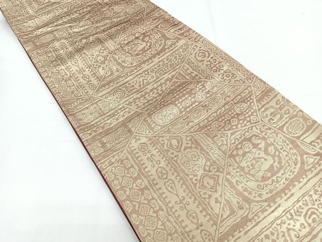 平和屋着物◎六通柄袋帯　さらさ　正絹　逸品　CABD5194nb
