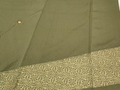 平和屋着物▼訪問着　刺繍　正倉院花文　金彩　正絹　逸品　CABD5311th