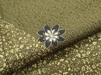 平和屋着物▼訪問着　刺繍　正倉院花文　金彩　正絹　逸品　CABD5311th