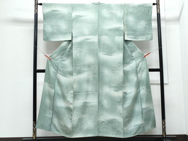平和屋着物▼上質な小紋　地紋起こし　風景文　暈し染め　正絹　逸品　CABD5339th