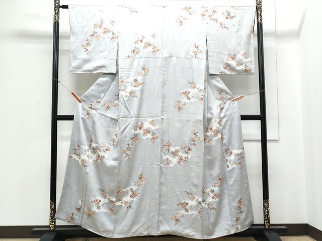 平和屋着物■上質な小紋 絞り 草花文 金彩 正絹 逸品 CABD5402th