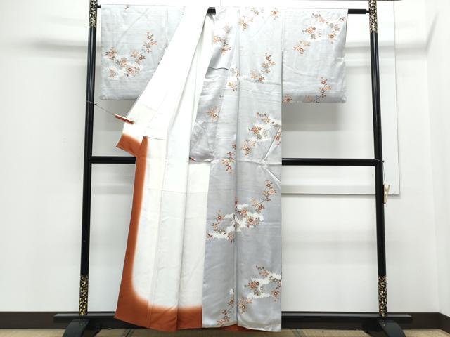 平和屋着物■上質な小紋 絞り 草花文 金彩 正絹 逸品 CABD5402th