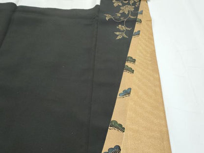 平和屋着物■豪華黒留袖　作家物　駒刺繍　鳳凰花文　金彩　正絹　逸品　CABD5416th