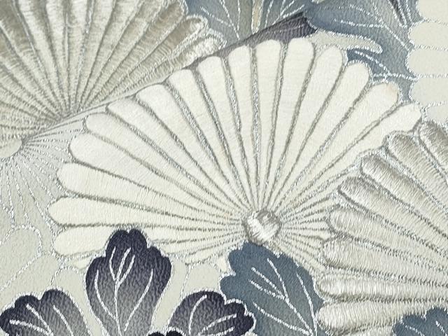 平和屋着物■豪華黒留袖　刺繍　菊青海波　銀彩　正絹　逸品　CABD5420th