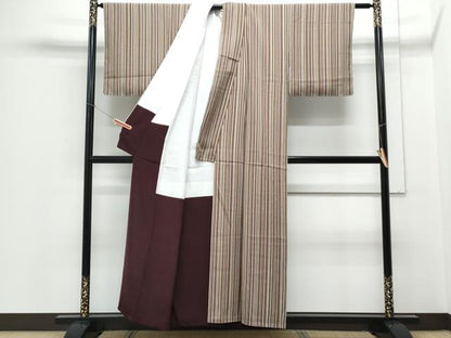 平和屋着物■上質な小紋 間道 正絹 逸品 CABD5425th