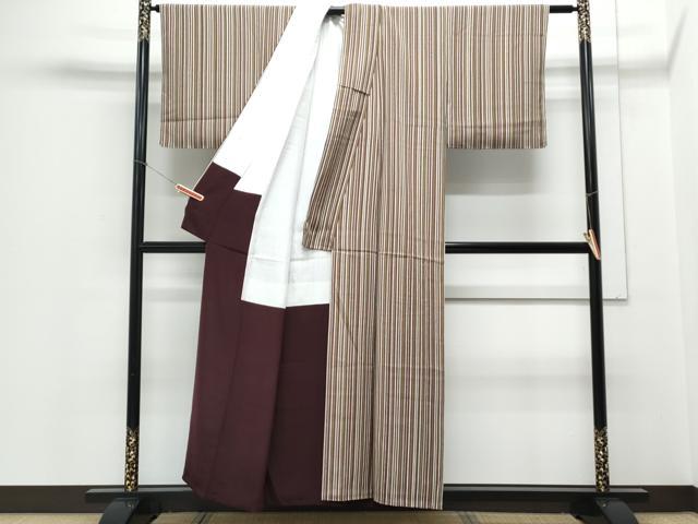 平和屋着物■上質な小紋 間道 正絹 逸品 CABD5425th