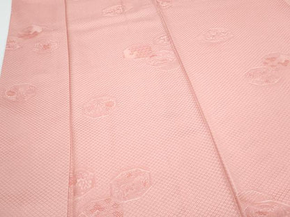 平和屋着物■上質なお召　亀甲花文　正絹　逸品　CABD5444th