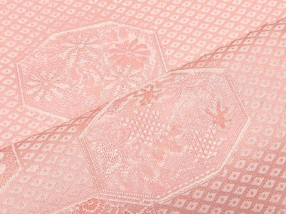 平和屋着物■上質なお召　亀甲花文　正絹　逸品　CABD5444th