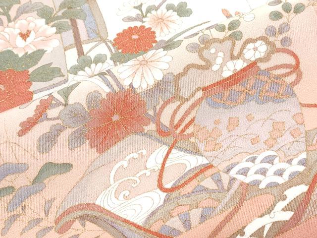 平和屋着物■訪問着 几帳花文 暈し染め 金彩 正絹 逸品 CABD5450th