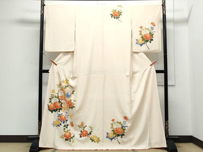 平和屋着物■訪問着 鏡裏花蝶文 金彩 正絹 逸品 CABD5454th