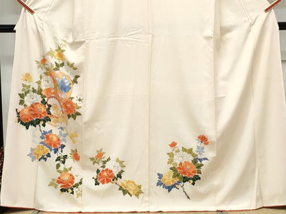 平和屋着物■訪問着 鏡裏花蝶文 金彩 正絹 逸品 CABD5454th