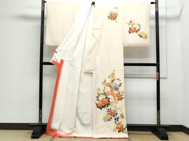 平和屋着物■訪問着 鏡裏花蝶文 金彩 正絹 逸品 CABD5454th