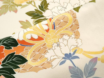 平和屋着物■訪問着 鏡裏花蝶文 金彩 正絹 逸品 CABD5454th