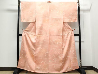 平和屋着物■上質な小紋　立波文　暈し染め　正絹　逸品　CABD5459th