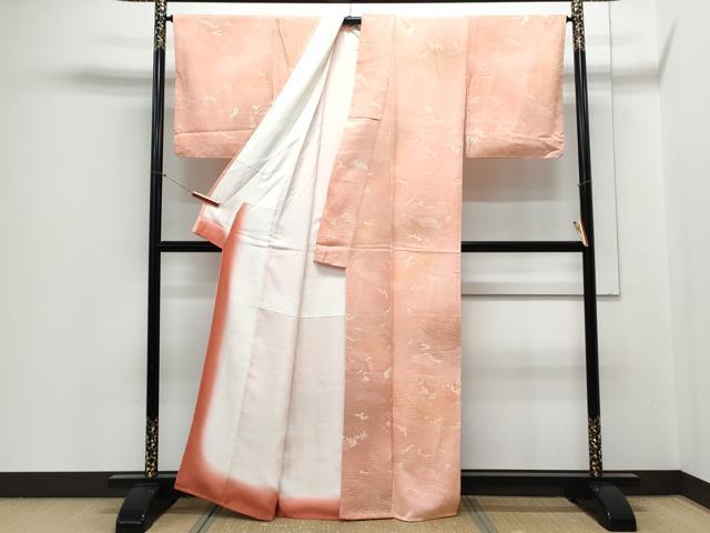 平和屋着物■上質な小紋　立波文　暈し染め　正絹　逸品　CABD5459th